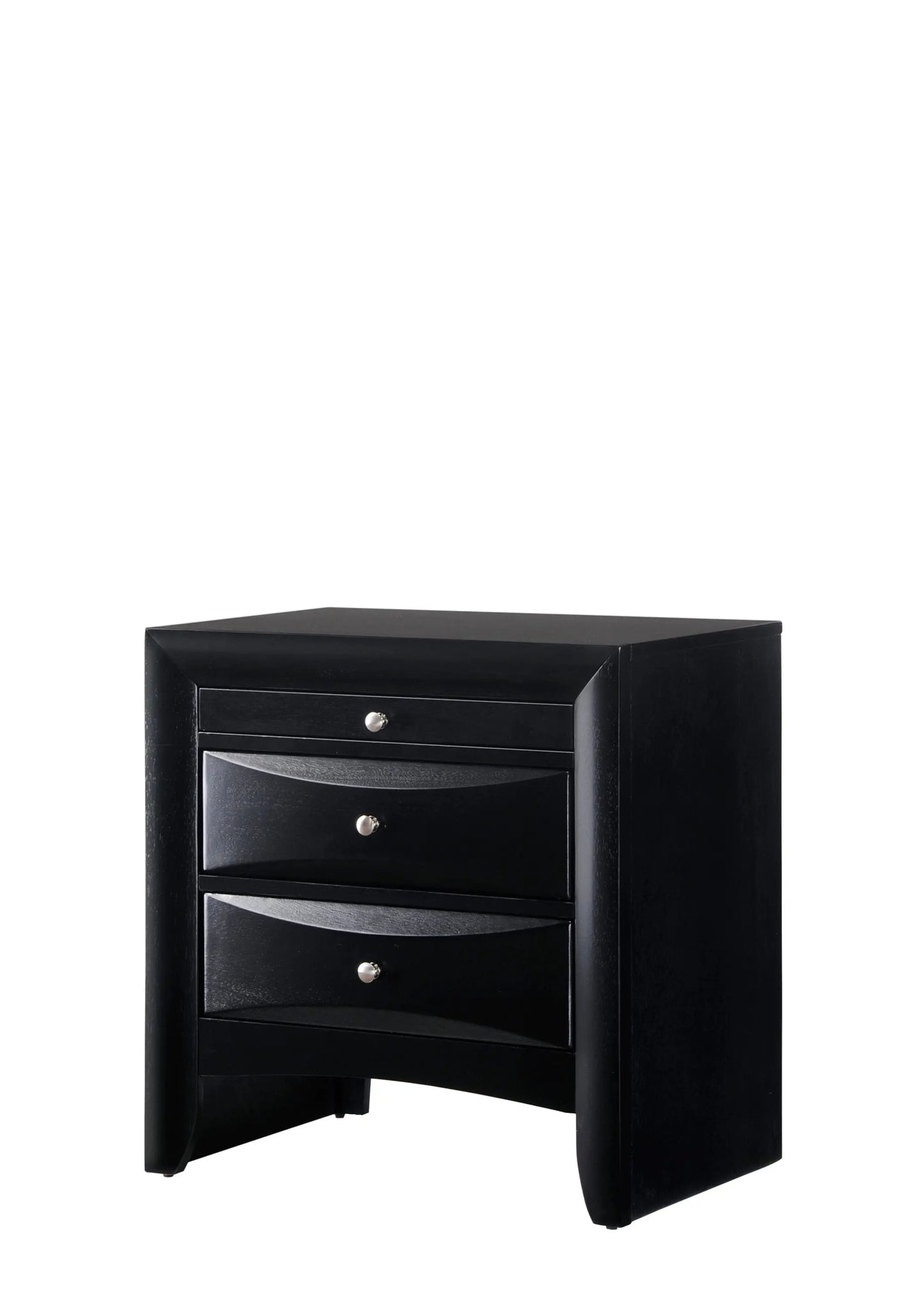 Emily Black Nightstand Crown Mark