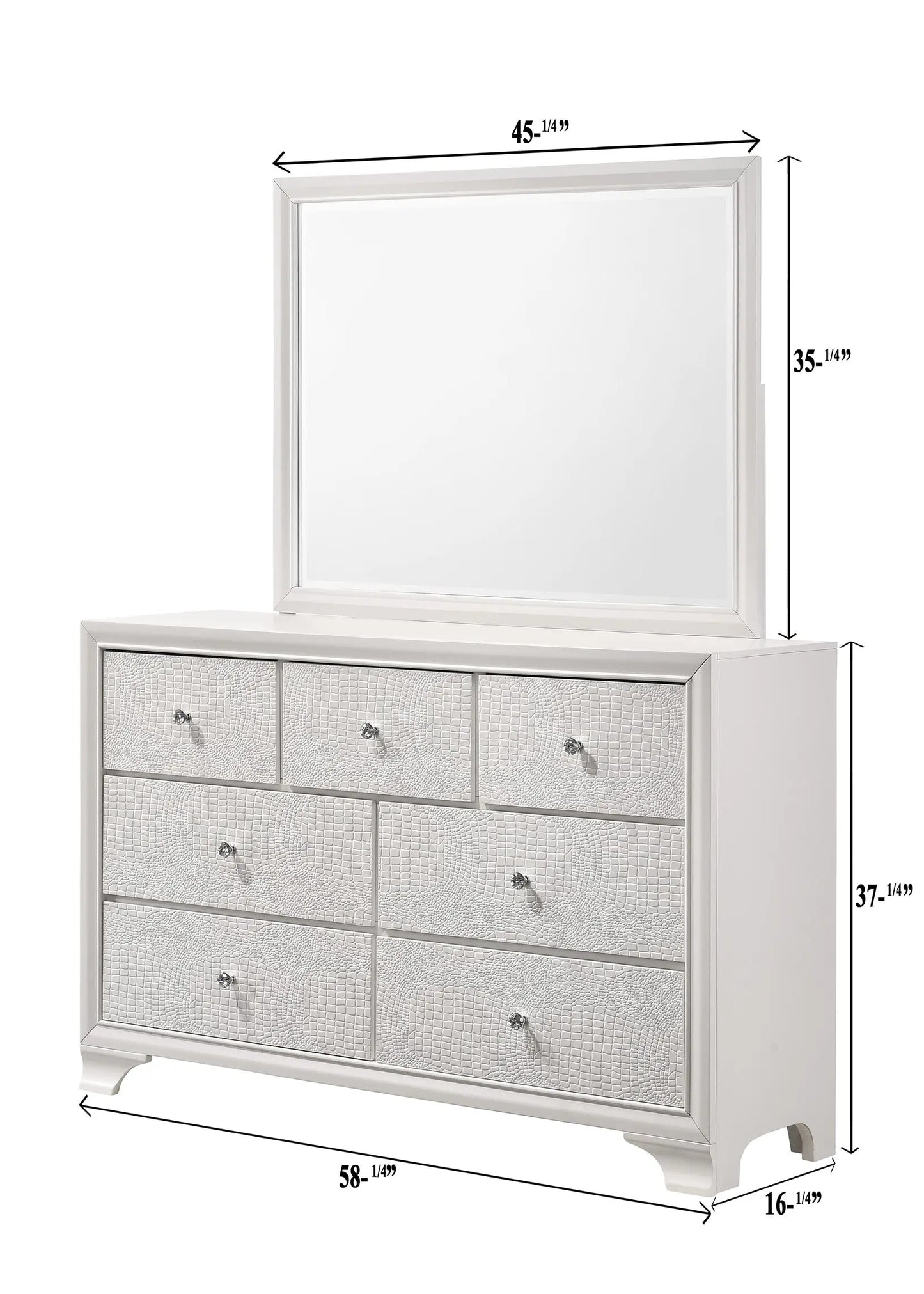 Lyssa Frost Bedroom Mirror (Mirror Only) Crown Mark