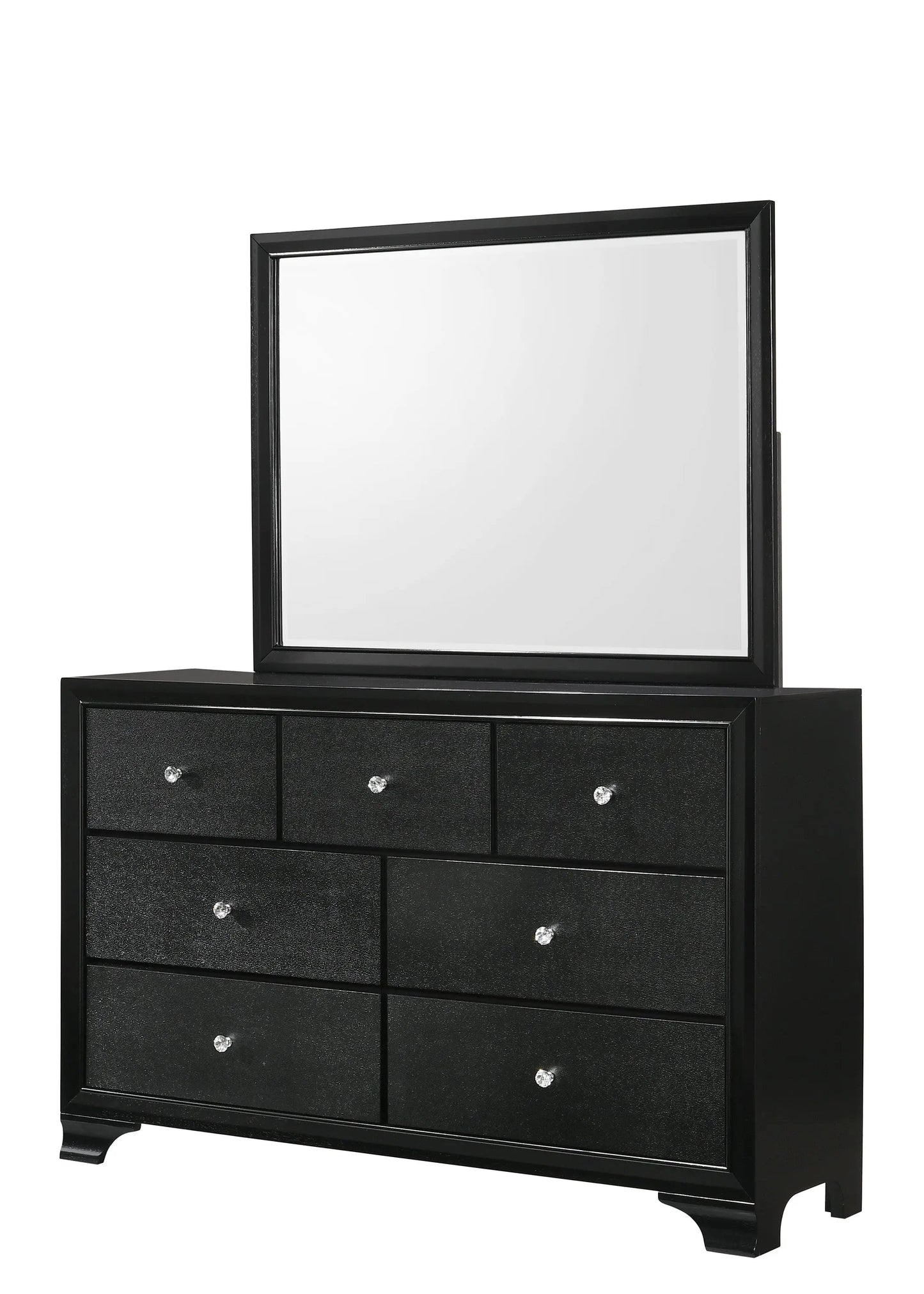 Micah Black LED Upholstered Panel Youth Bedroom Set Crown Mark