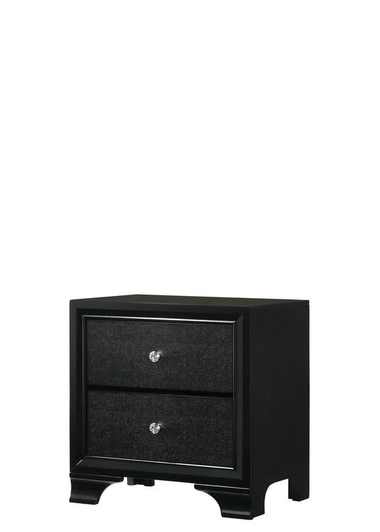 Micah Black Nightstand Crown Mark