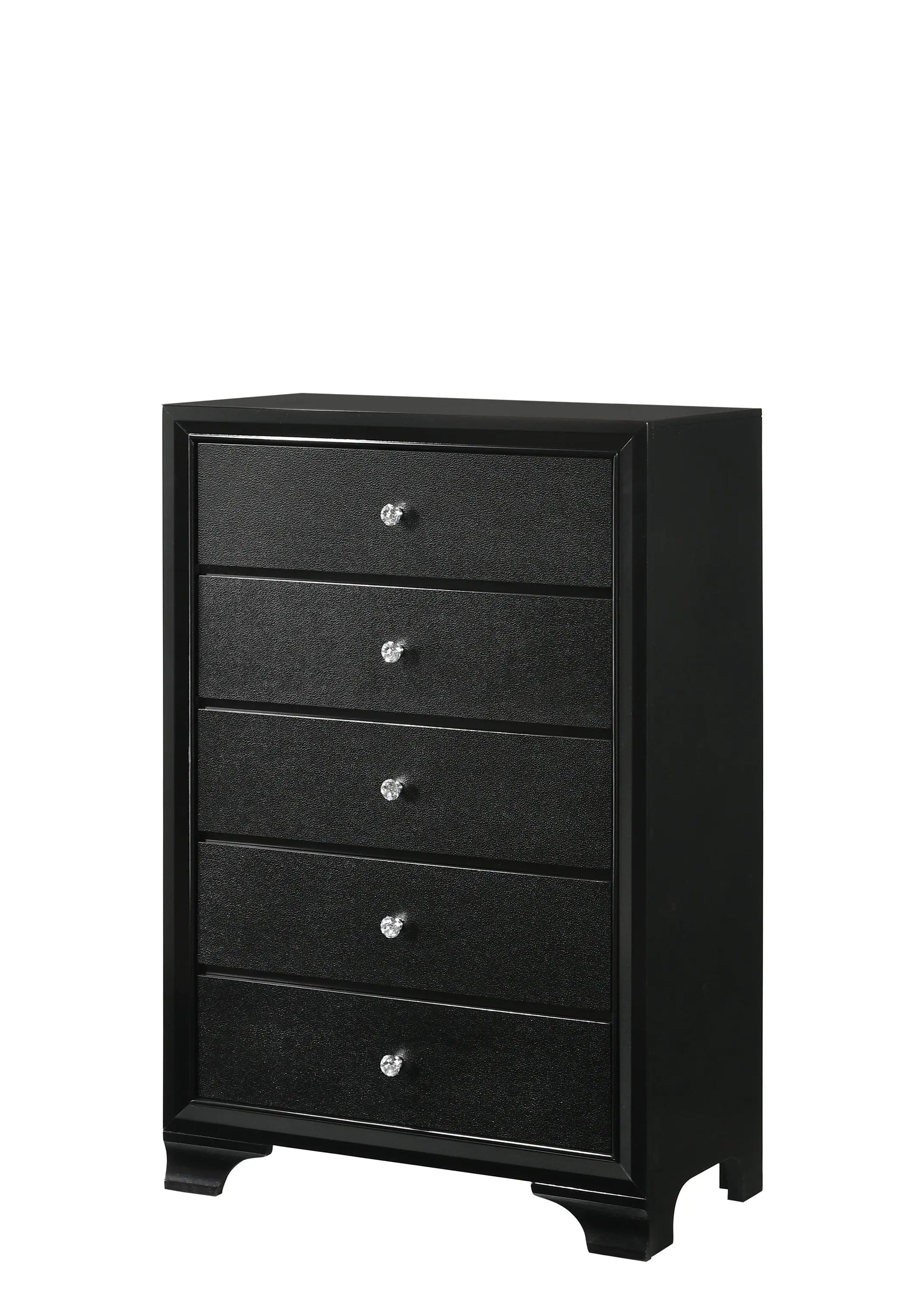 Micah Black LED Upholstered Panel Youth Bedroom Set Crown Mark