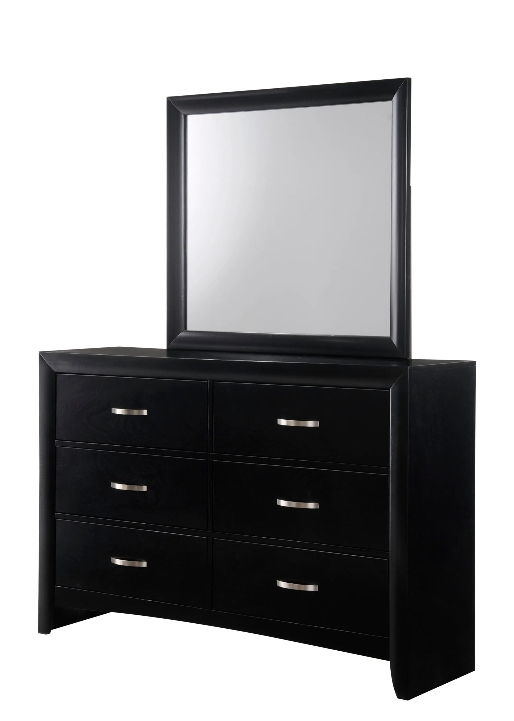 Galinda Black Bedroom Mirror (Mirror Only) Crown Mark