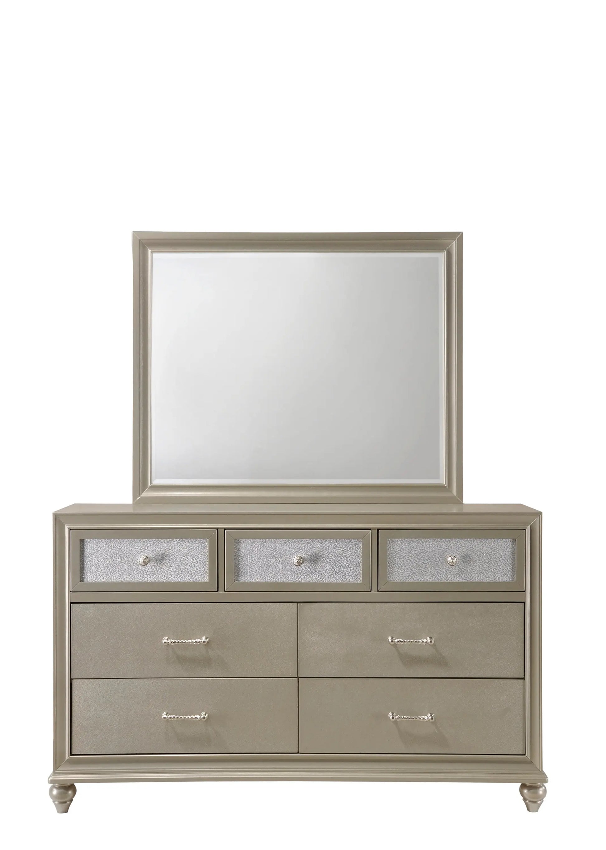 Lila Champagne Bedroom Mirror (Mirror Only) Crown Mark