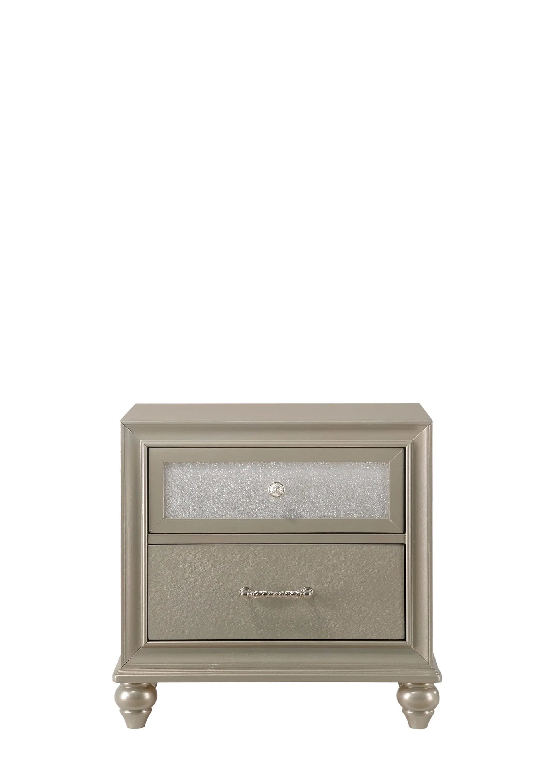 Lila Champagne Nightstand Crown Mark