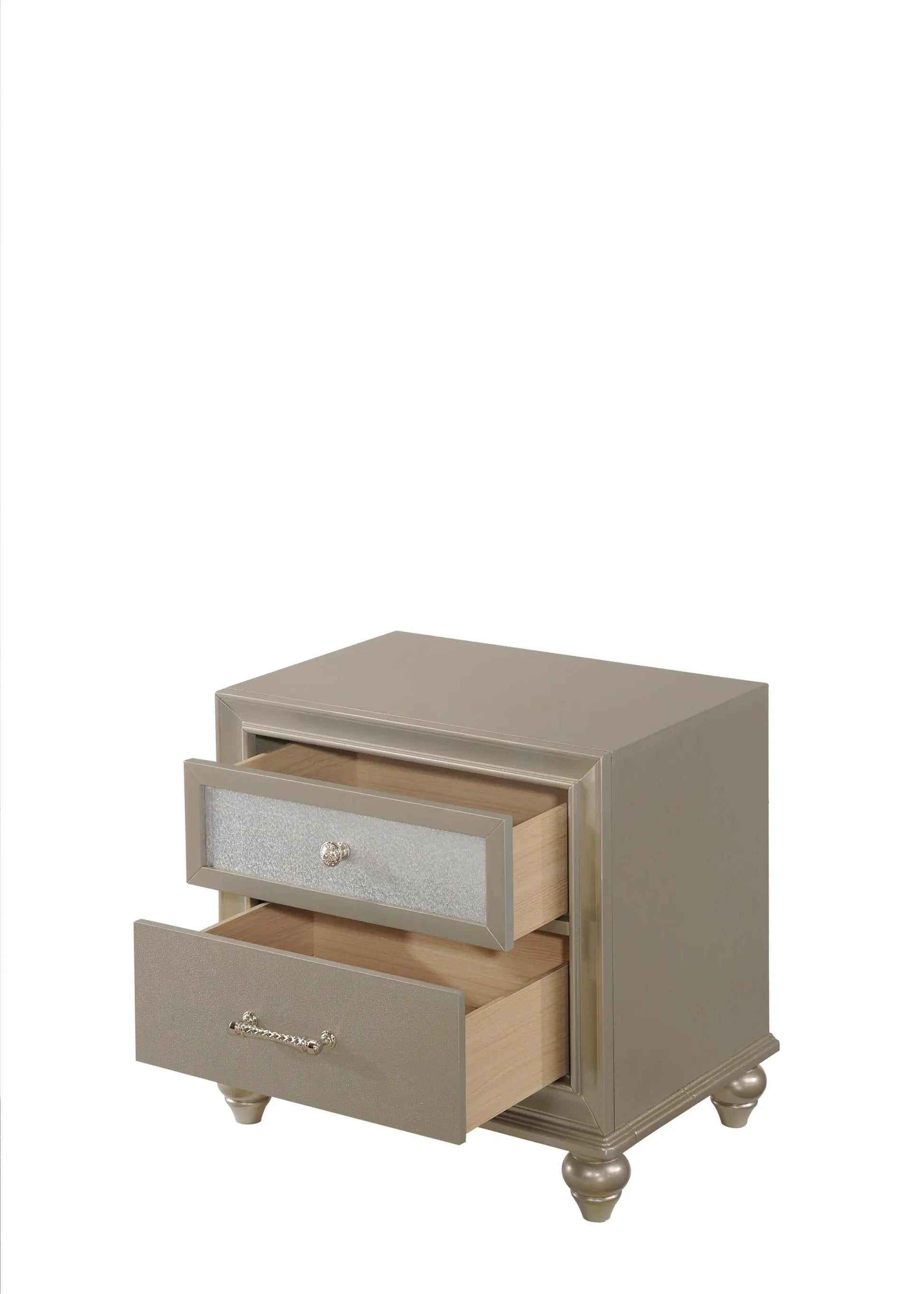 Lila Champagne Nightstand Crown Mark