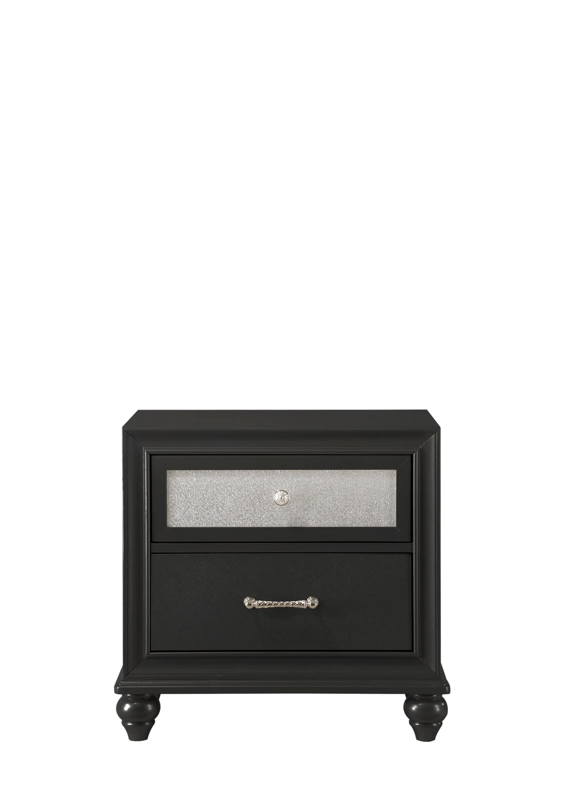 Lila Black Nightstand Crown Mark