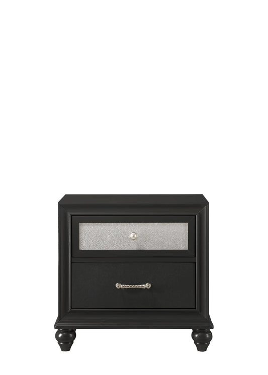 Lila Black Nightstand Crown Mark