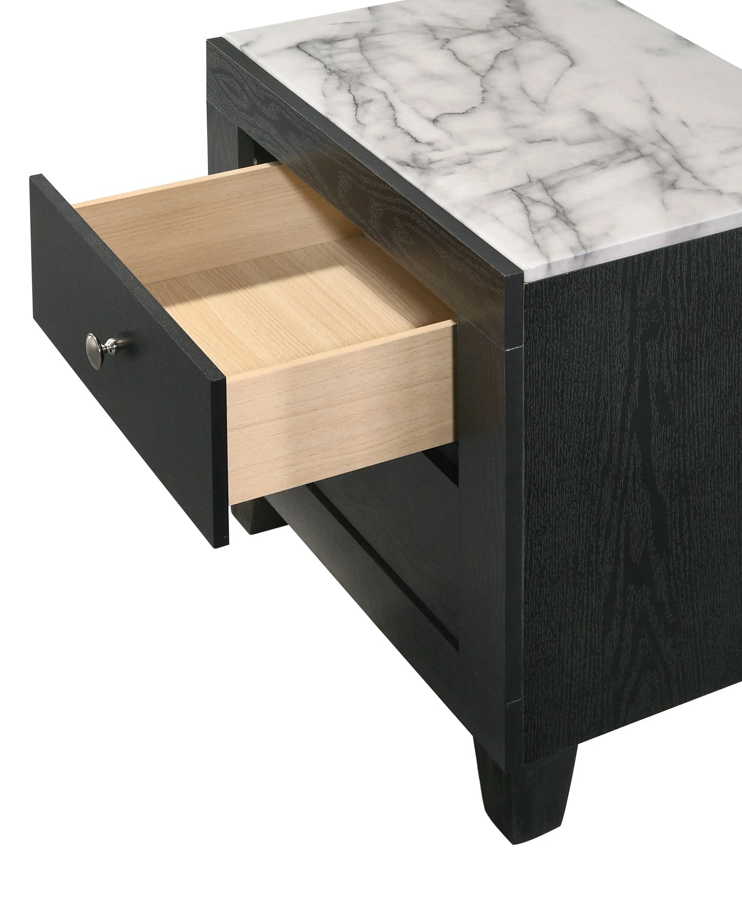 Cadence Black Nightstand Crown Mark