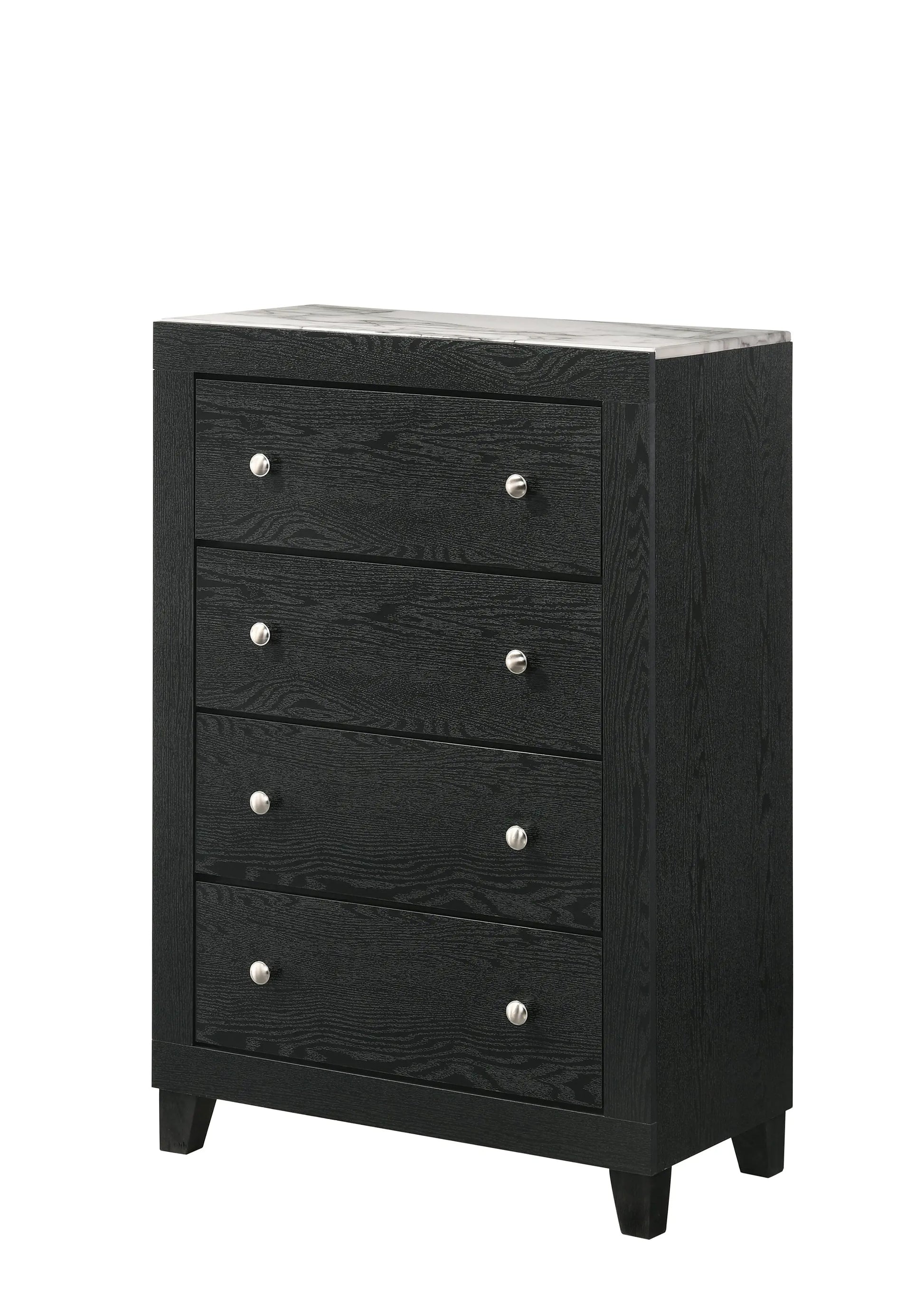 Cadence Black LED Panel Bedroom Set Crown Mark