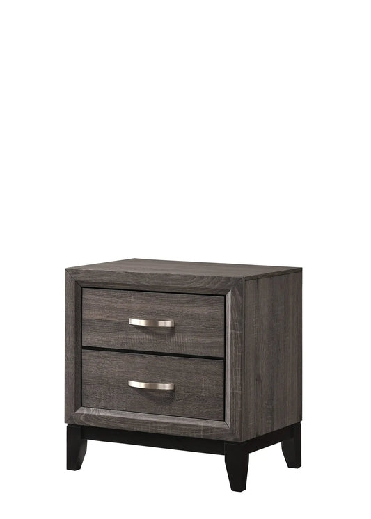 Akerson Gray Nightstand Crown Mark