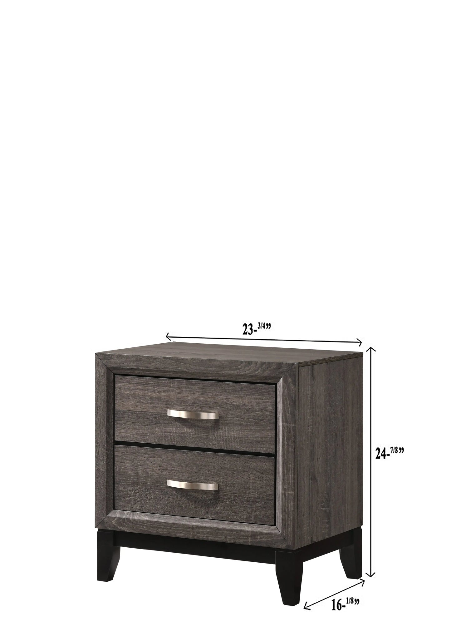 Akerson Gray Nightstand Crown Mark