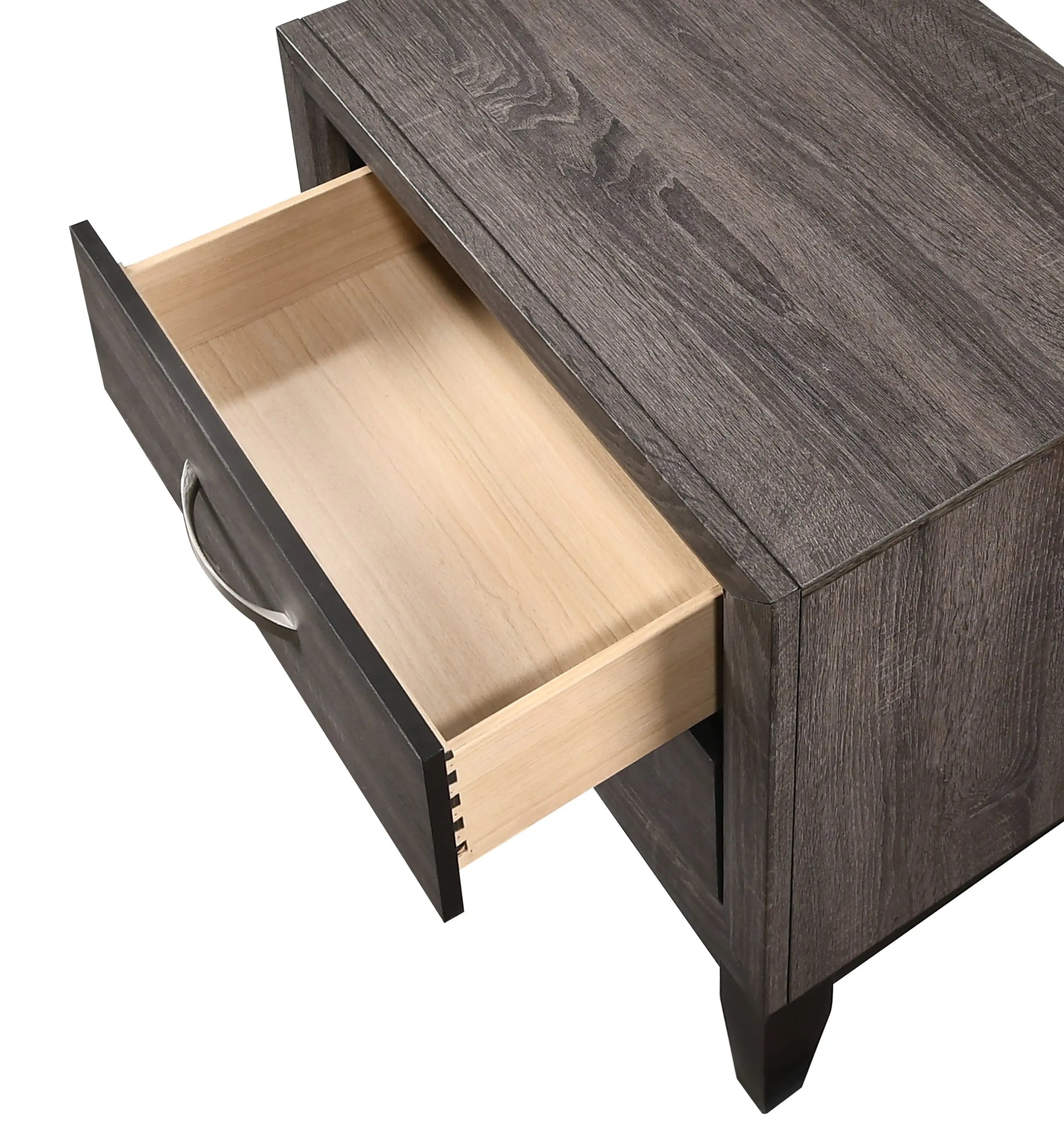 Akerson Gray Nightstand Crown Mark