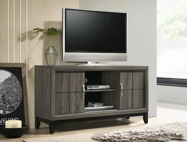 Akerson Gray 55" TV Stand Crown Mark