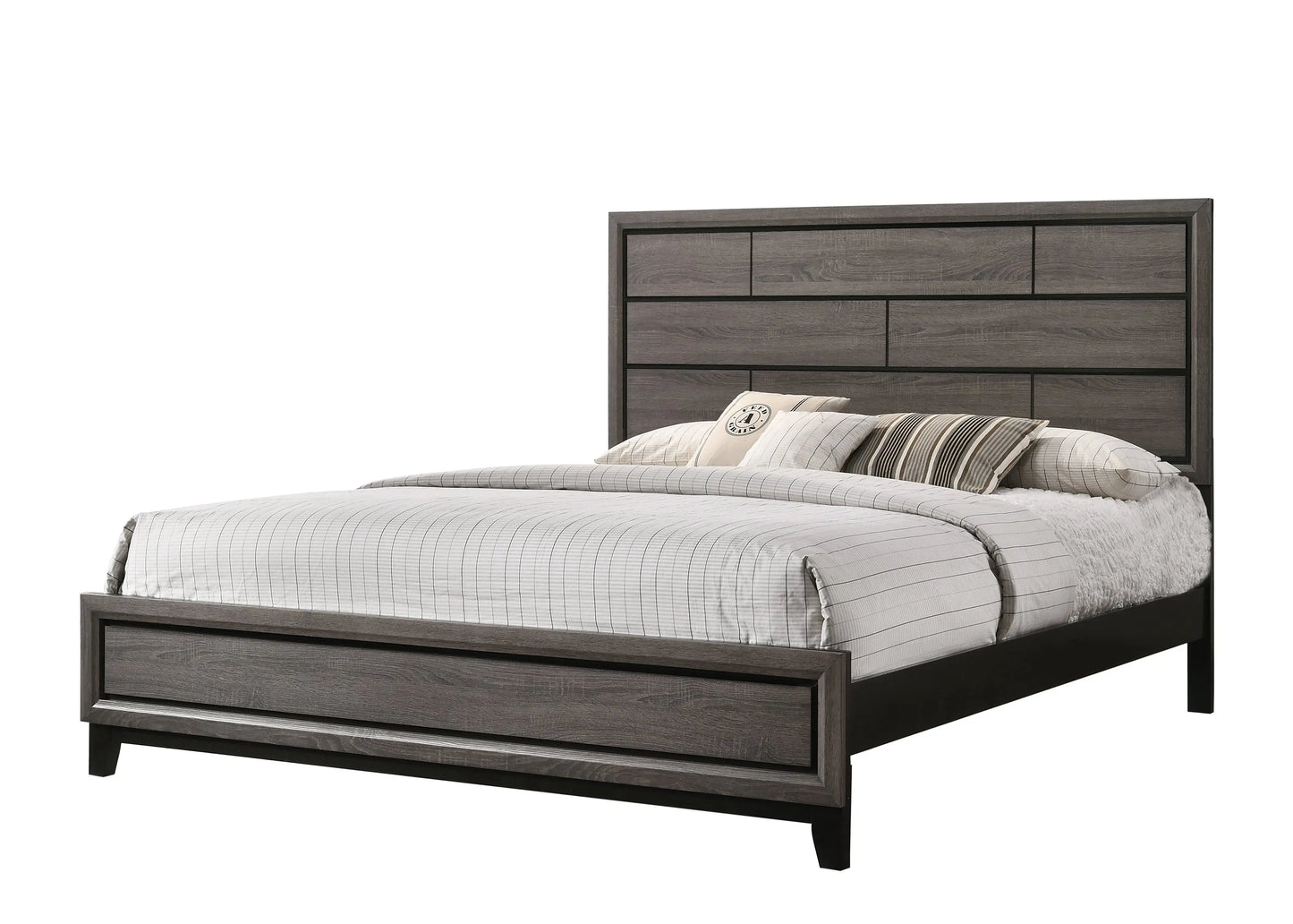 Akerson Gray Panel Bedroom Set Crown Mark