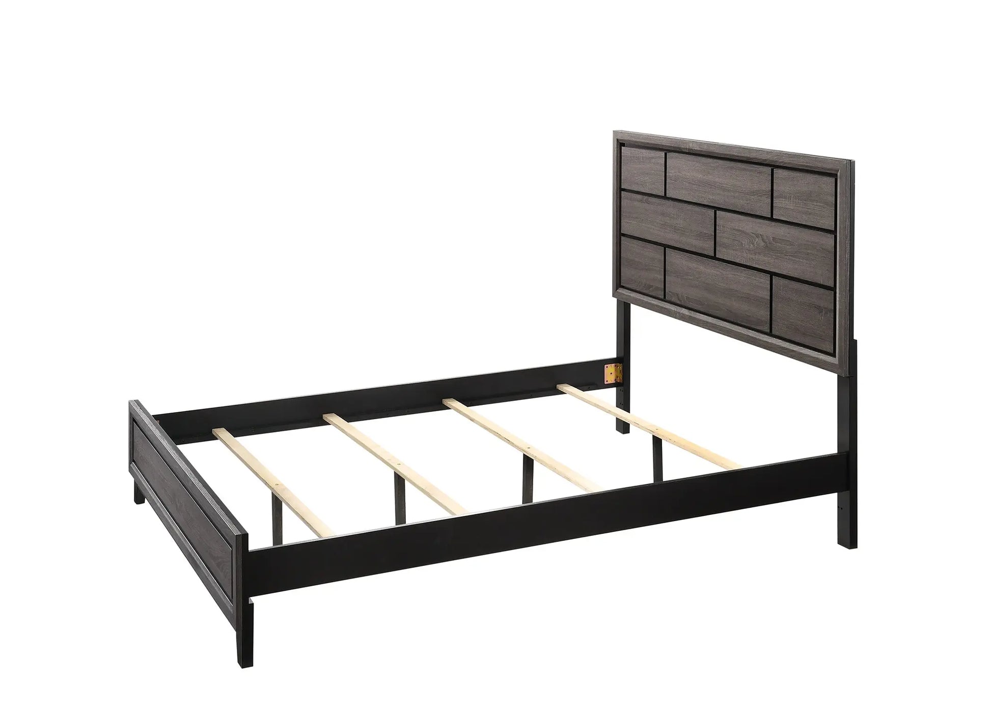 Akerson Gray Full Panel Bed Crown Mark