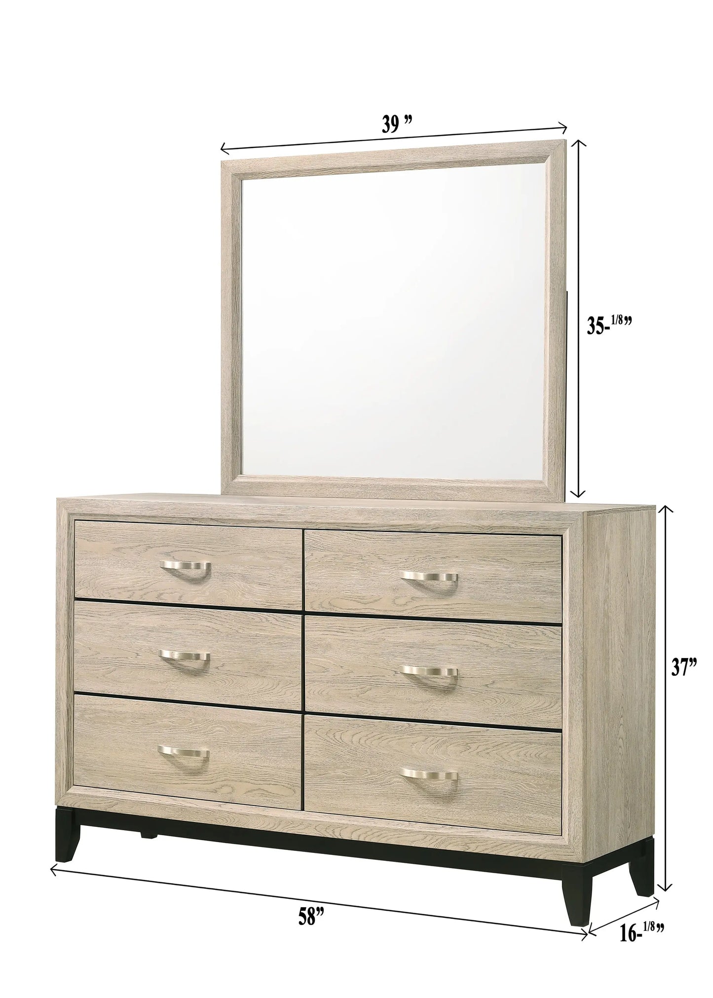 Akerson Driftwood Bedroom Mirror (Mirror Only) Crown Mark