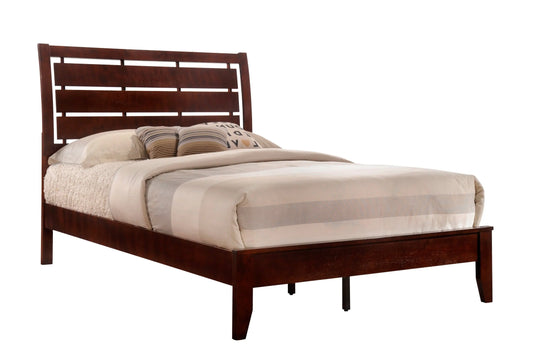 Evan Cherry Full Panel Bed Crown Mark