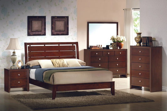 Evan Cherry Panel Bedroom Set Crown Mark