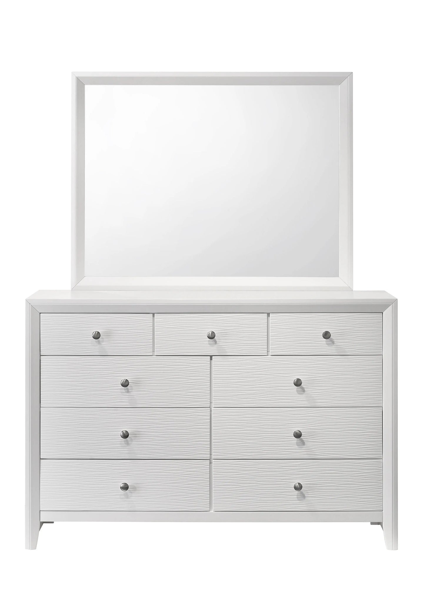 Evan White Panel Bedroom Set Crown Mark