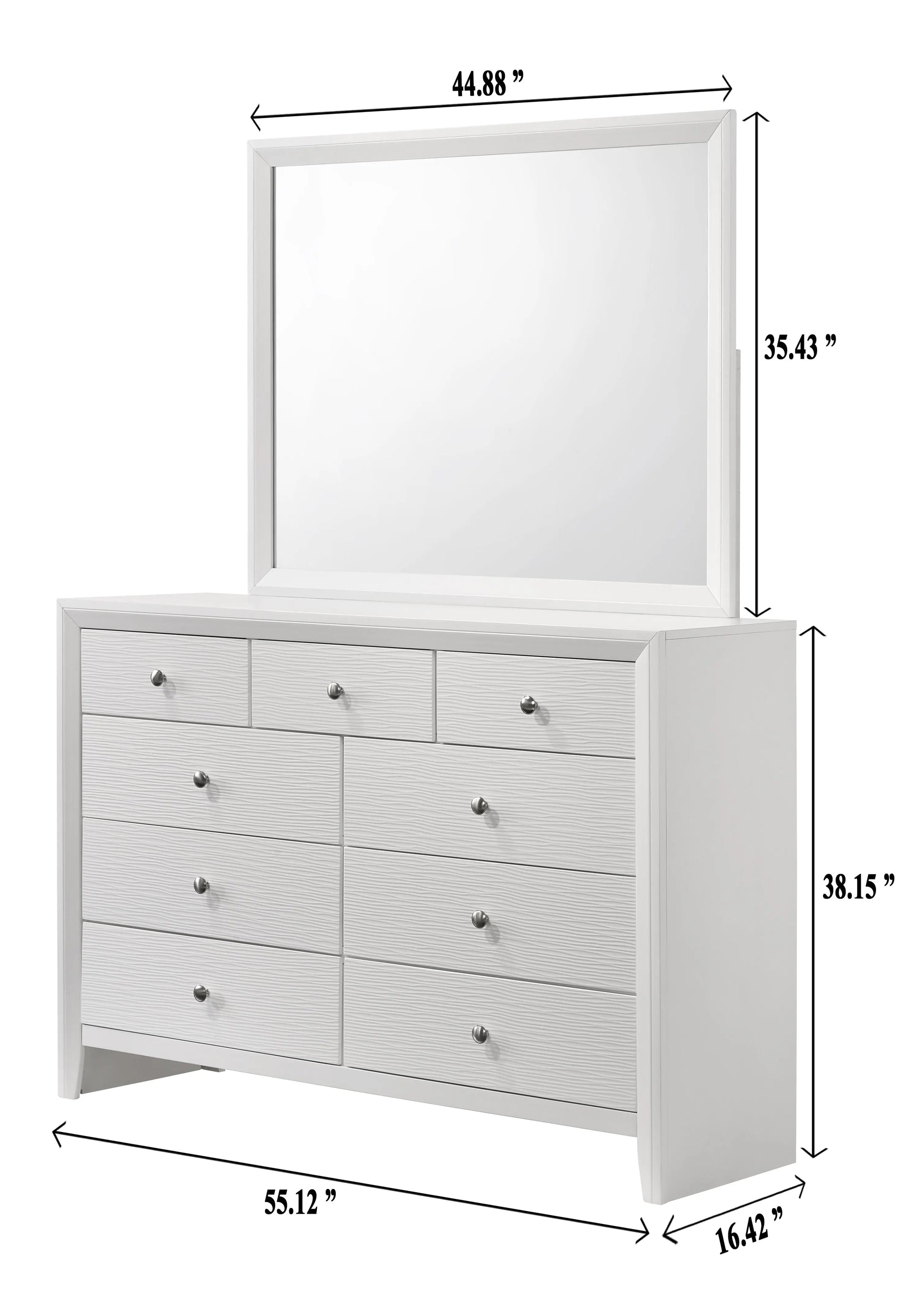 Evan White Panel Bedroom Set Crown Mark