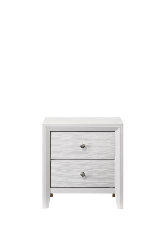 Evan White Nightstand Crown Mark