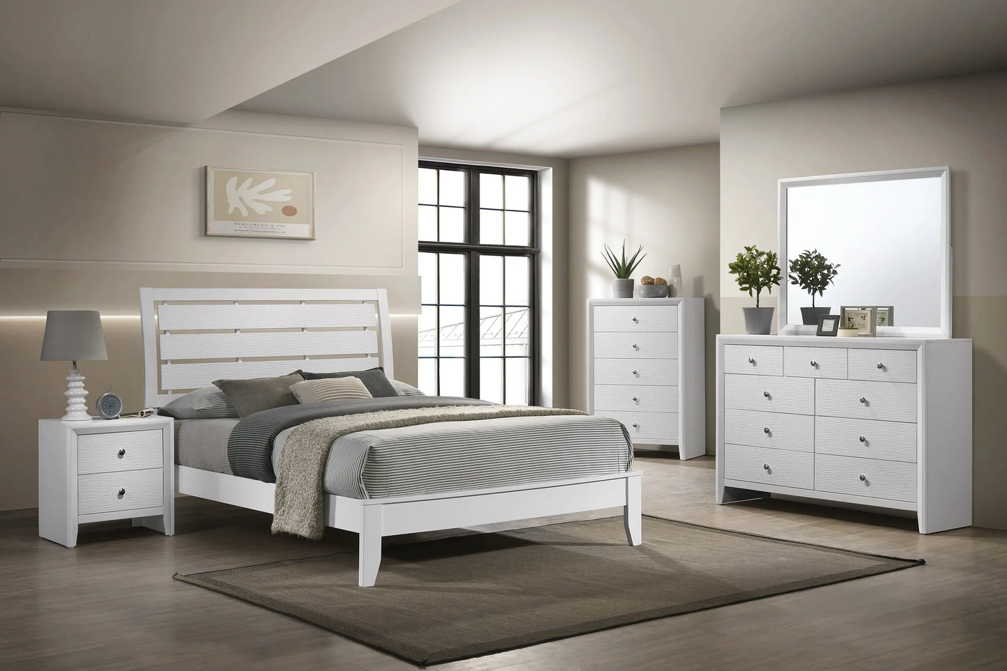 Evan White Panel Youth Bedroom Set Crown Mark