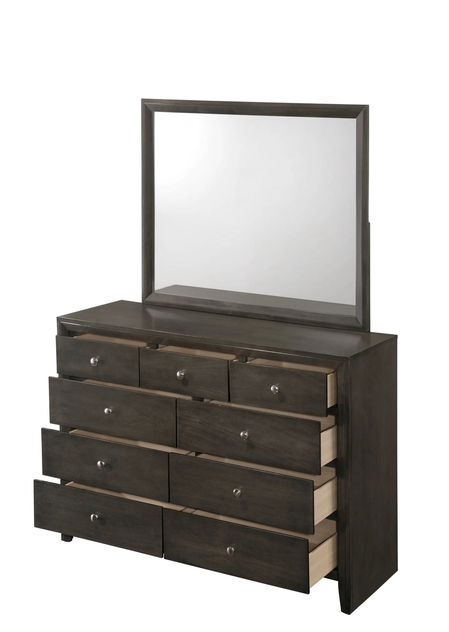 Evan Gray Panel Bedroom Set Crown Mark