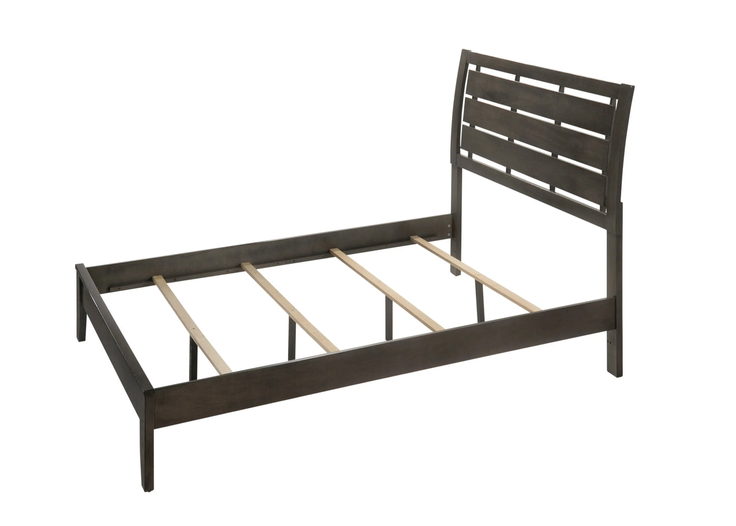 Evan Gray Full Panel Bed Crown Mark