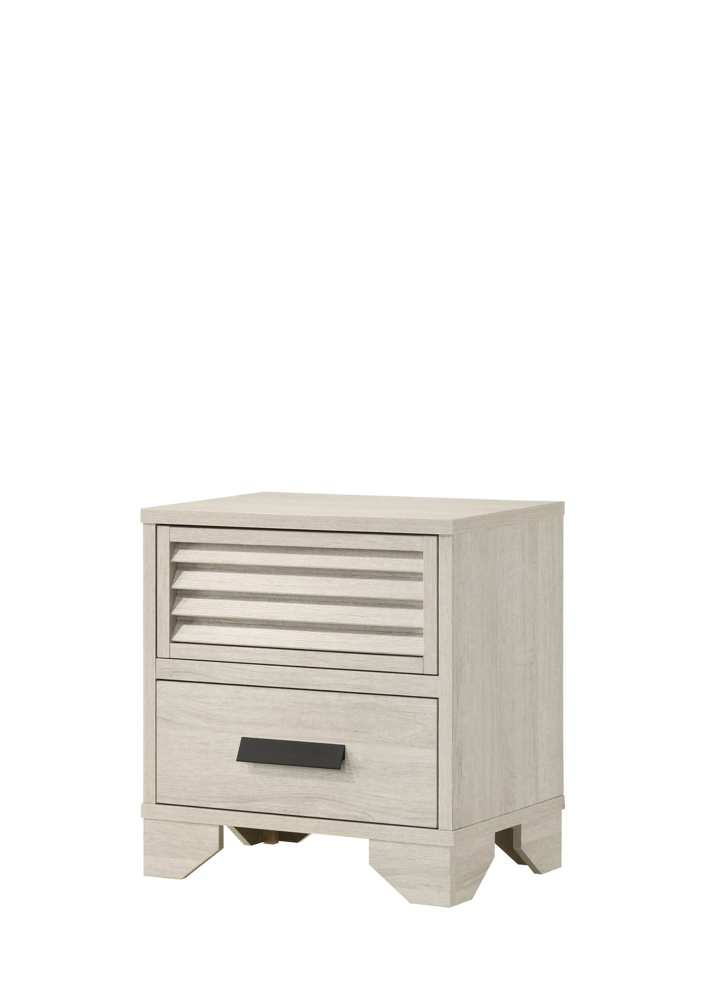 Sarter White Nightstand Crown Mark