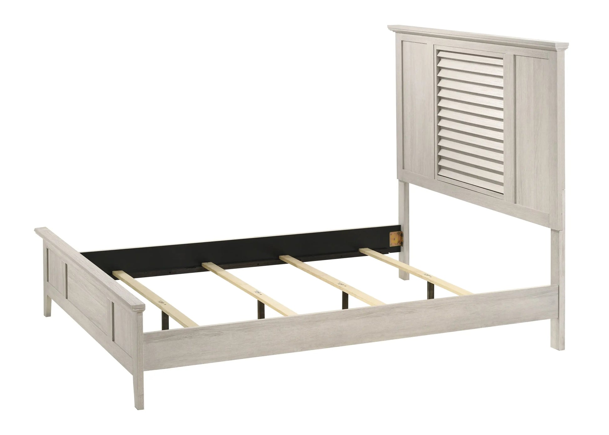 Sarter White King Panel Bed Crown Mark