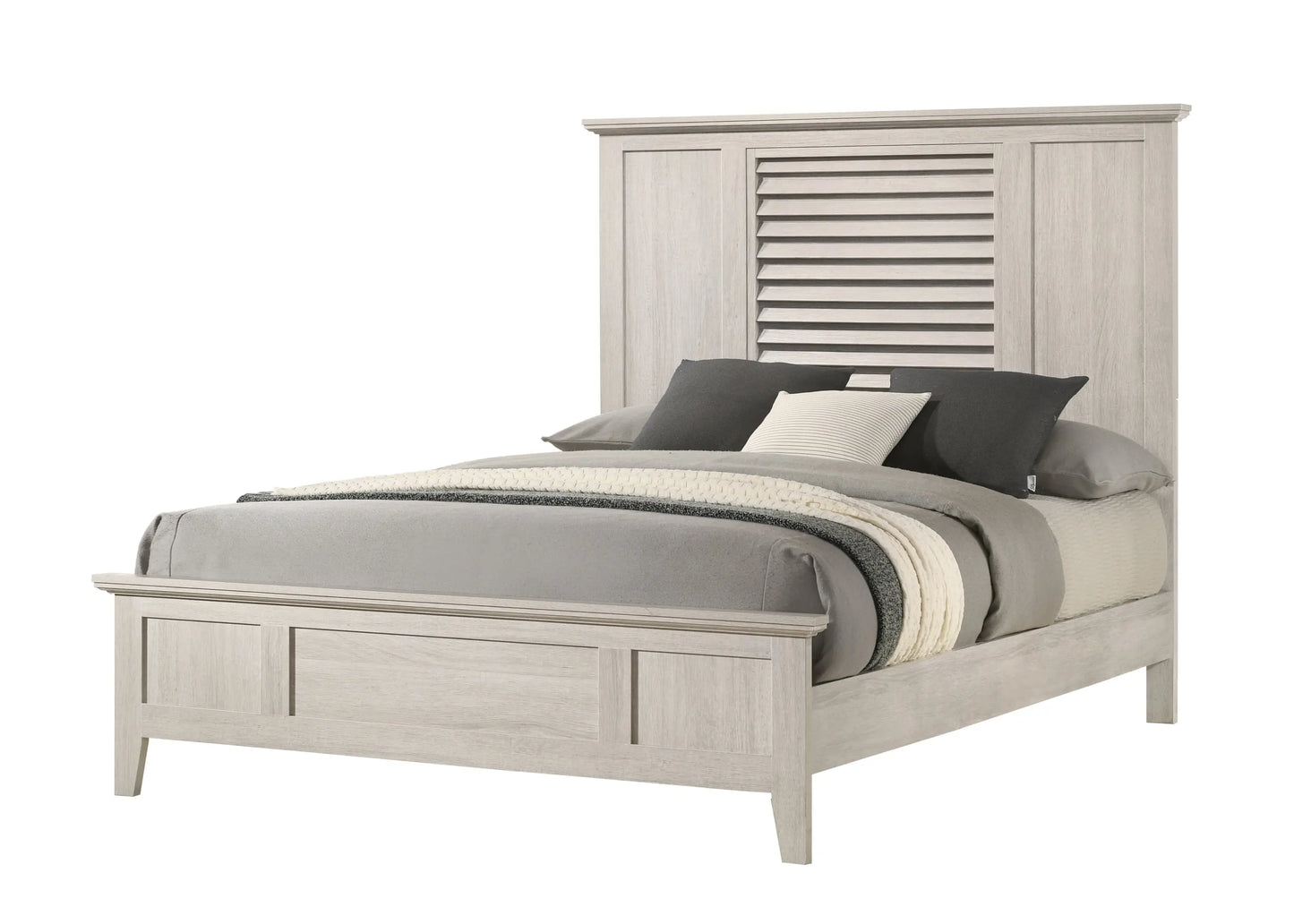 Sarter White Panel Bedroom Set Crown Mark