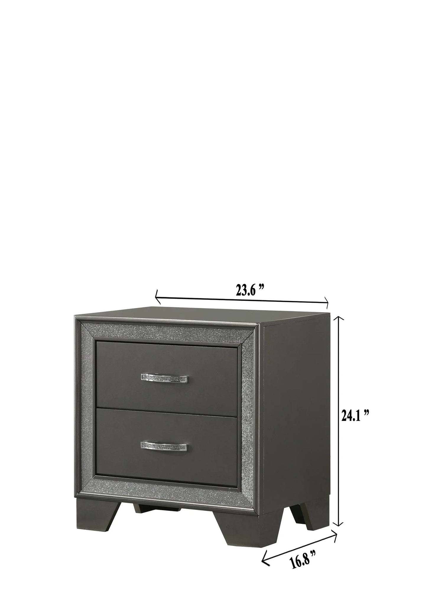 Kaia Gray Nightstand Crown Mark