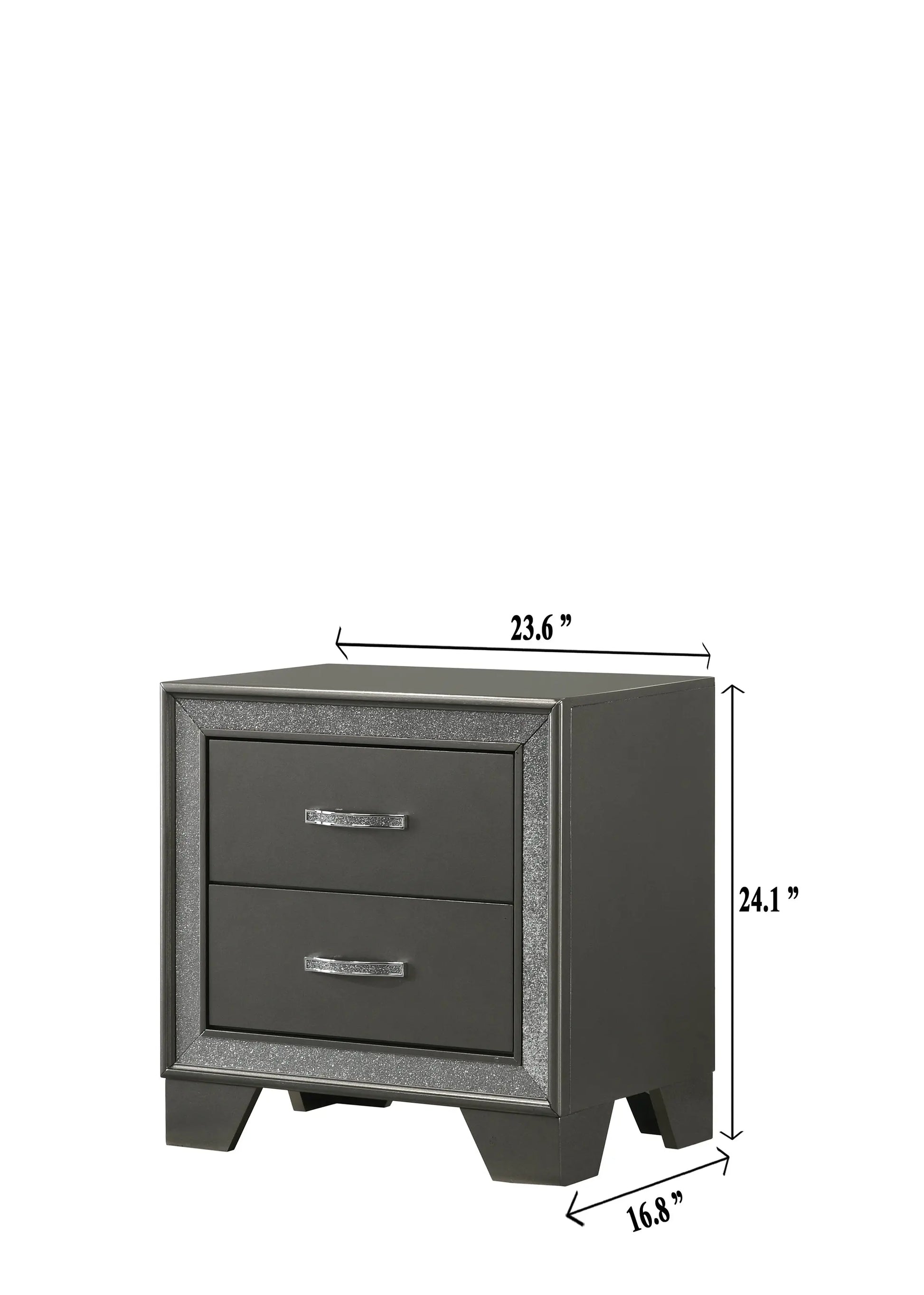 Kaia Gray Nightstand Crown Mark