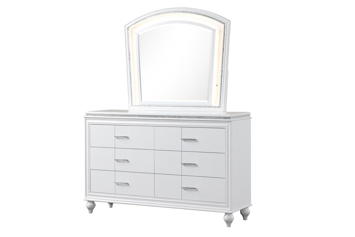 Sally White Dresser Mirror Massa Gallery Furniture