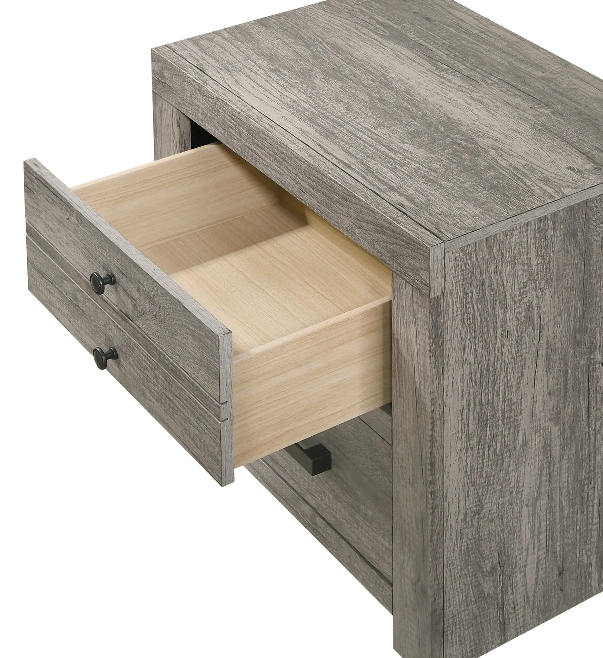 Tundra Gray Nightstand Crown Mark