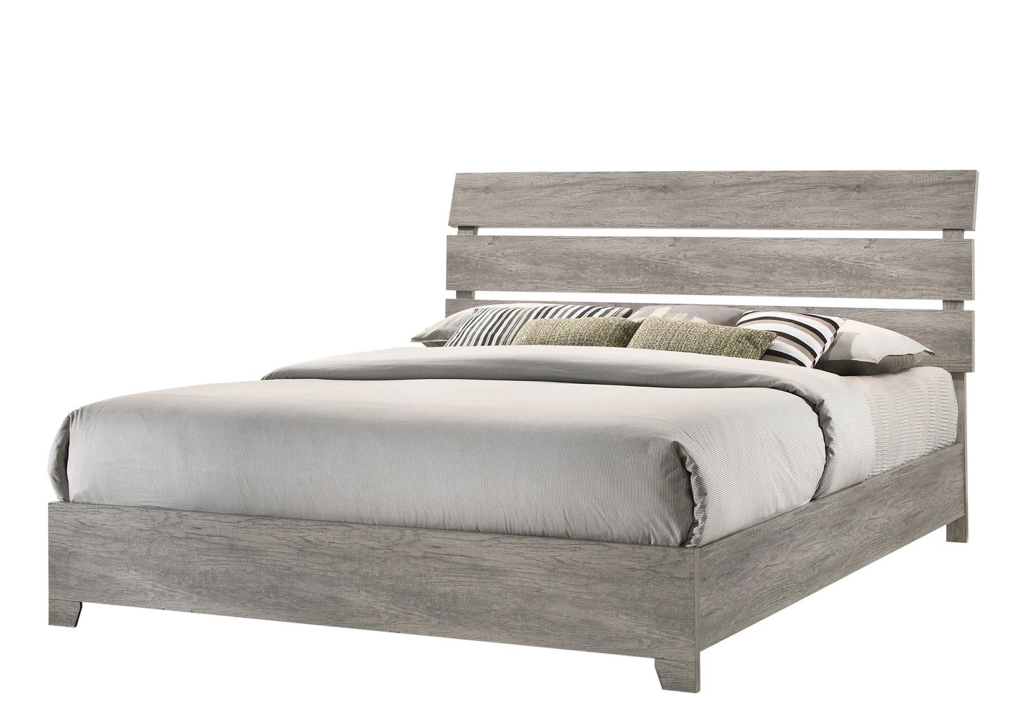 Tundra Gray Platform Bedroom Set Crown Mark