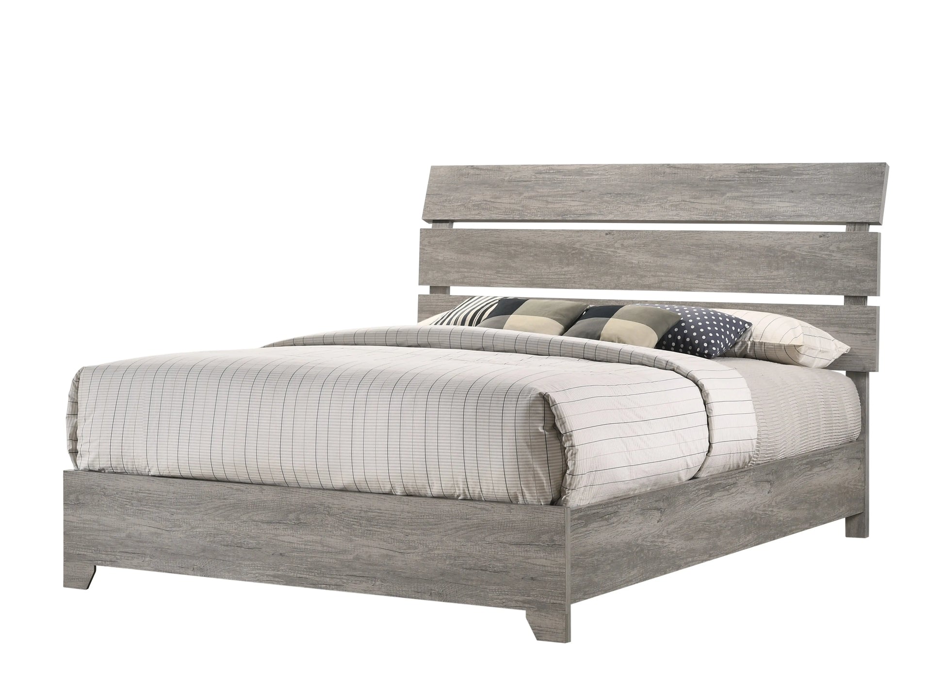 Tundra Gray Platform Bedroom Set Crown Mark