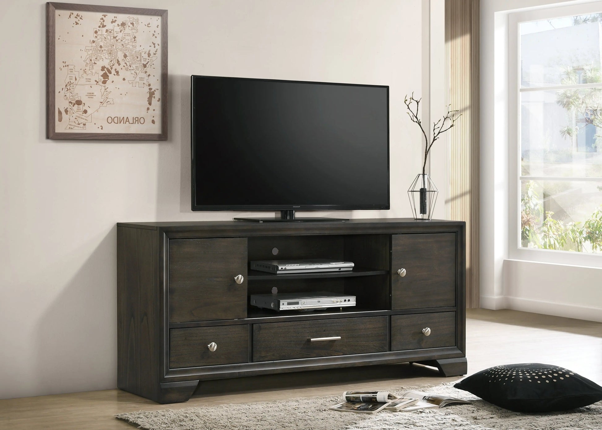 Jaymes Gray TV Stand Crown Mark