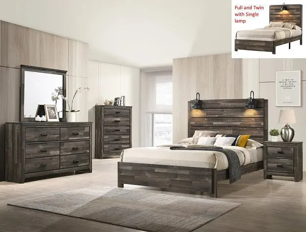 Carter Brown Platform Youth Bedroom Set Crown Mark