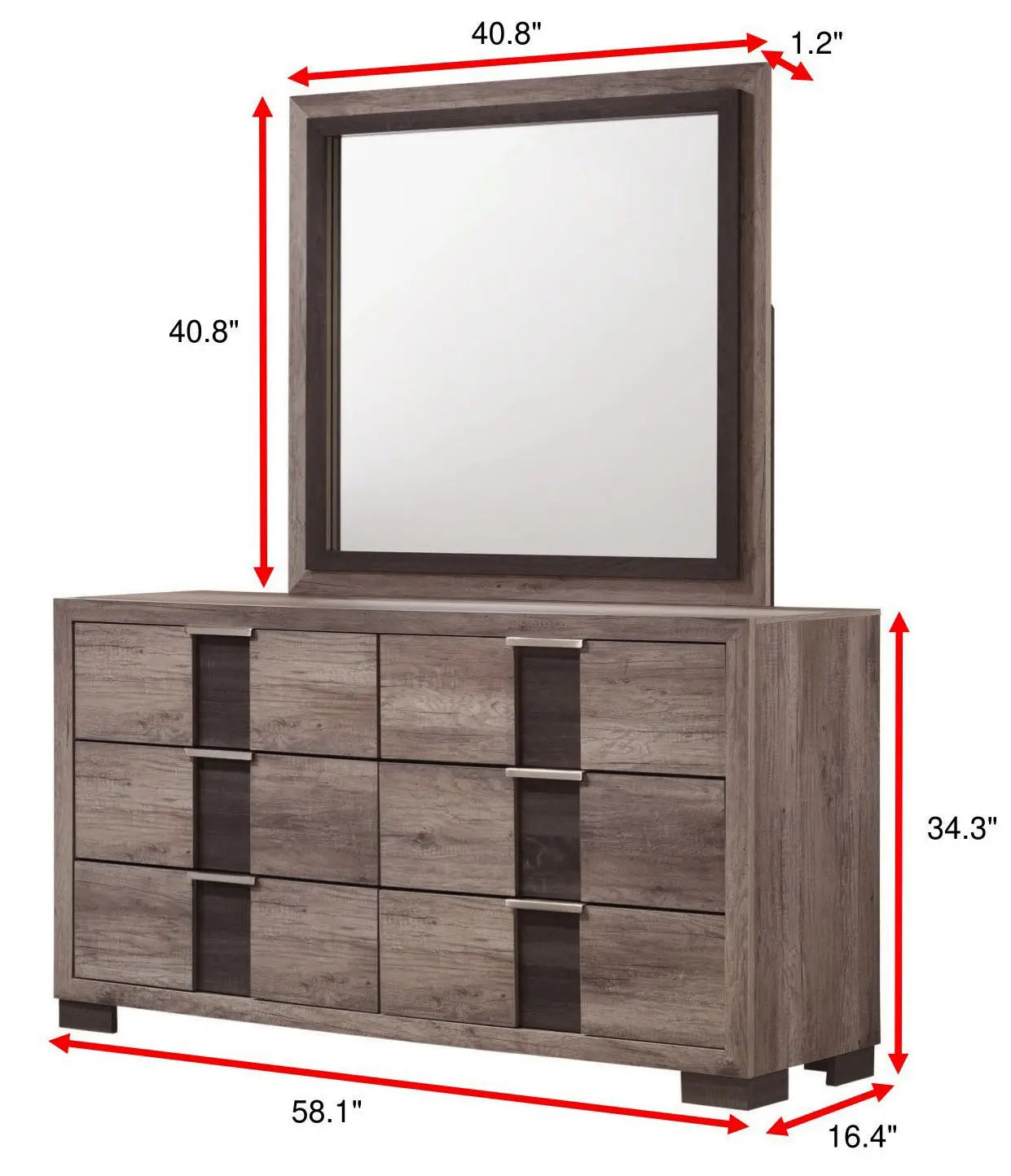 Rangley Brown LED Panel Bedroom Set Crown Mark