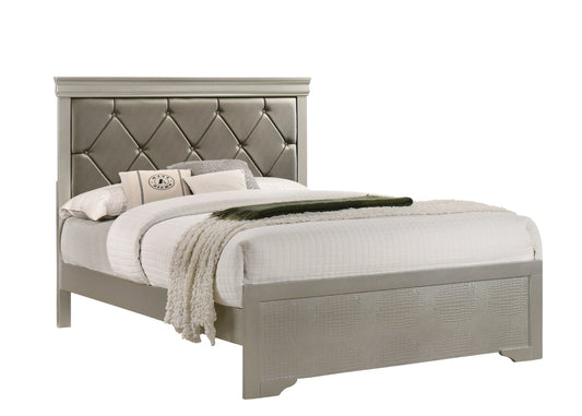 Amalia Silver Full Panel Bed Crown Mark