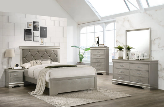 Amalia Silver Panel Youth Bedroom Set Crown Mark