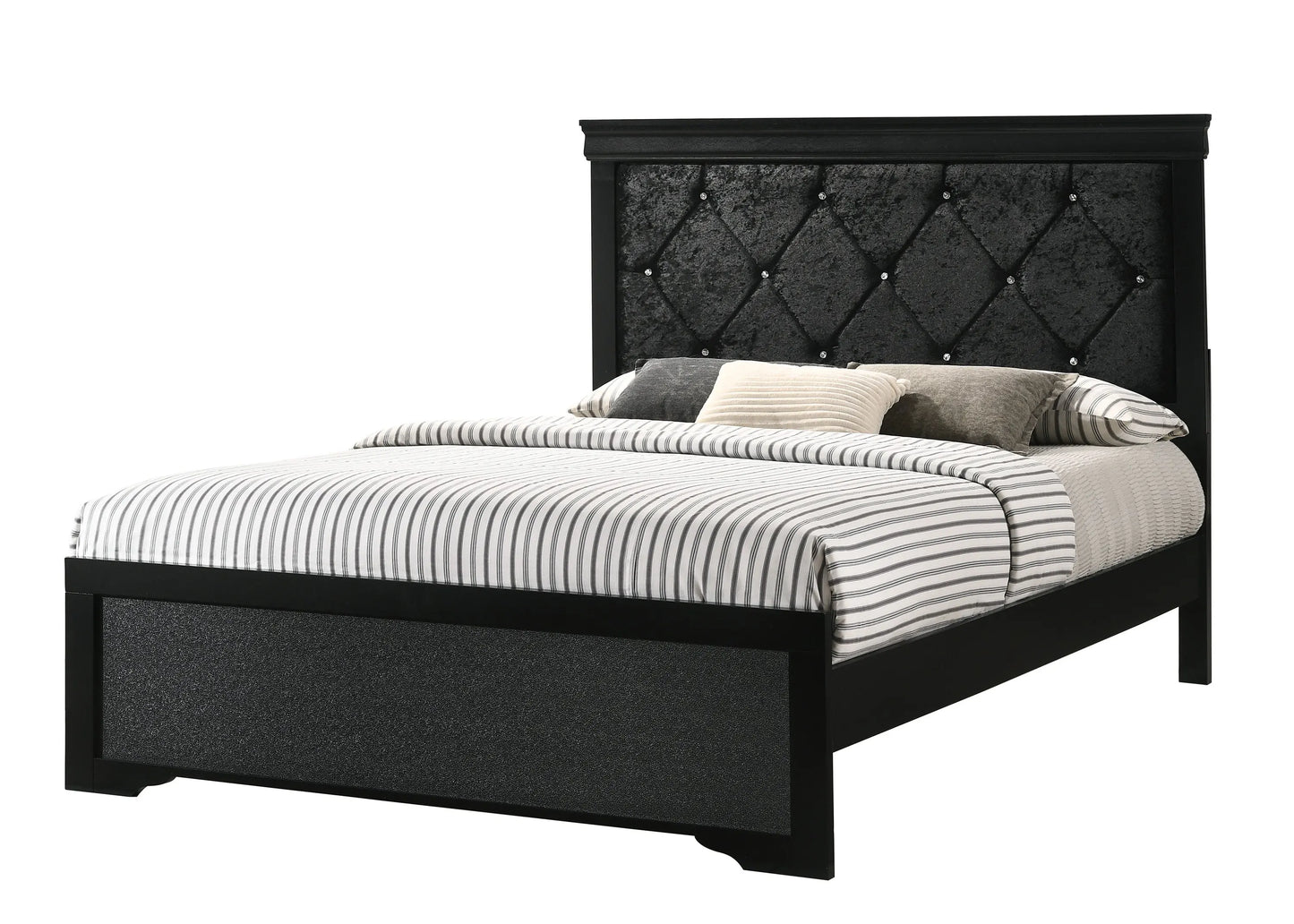 Amalia Black Panel Youth Bedroom Set Crown Mark