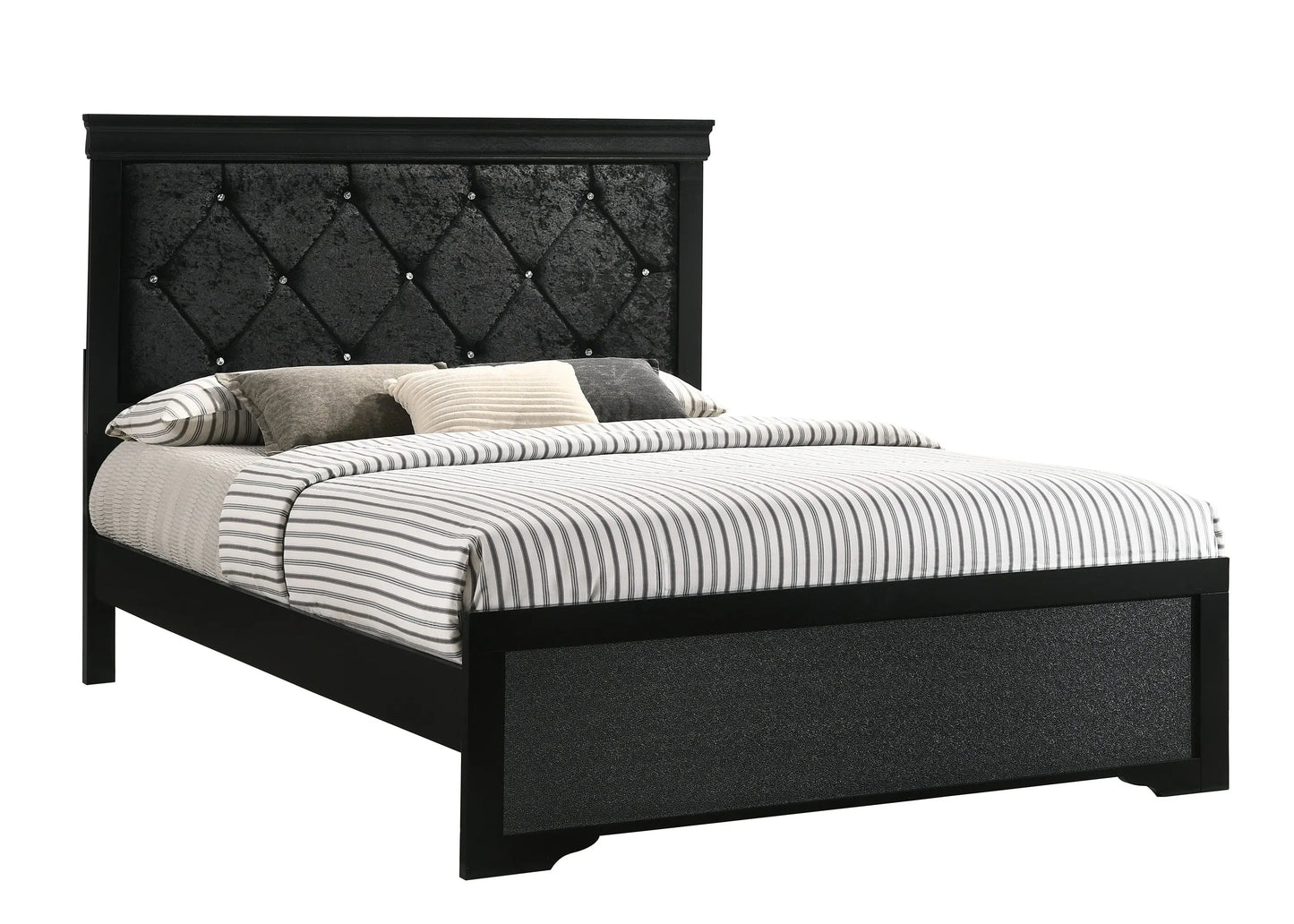 Amalia Black Full Panel Bed Crown Mark