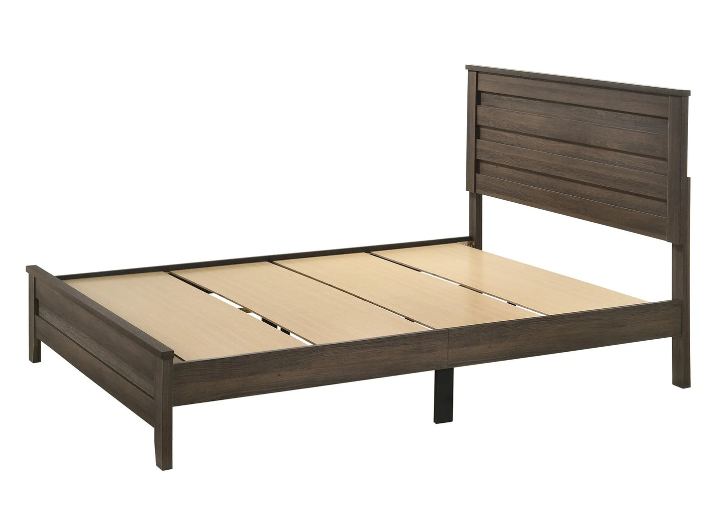 Marley Brown Queen Platform Bed Crown Mark