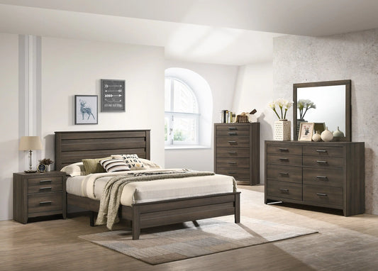 Marley Brown Platform Bedroom Set Crown Mark