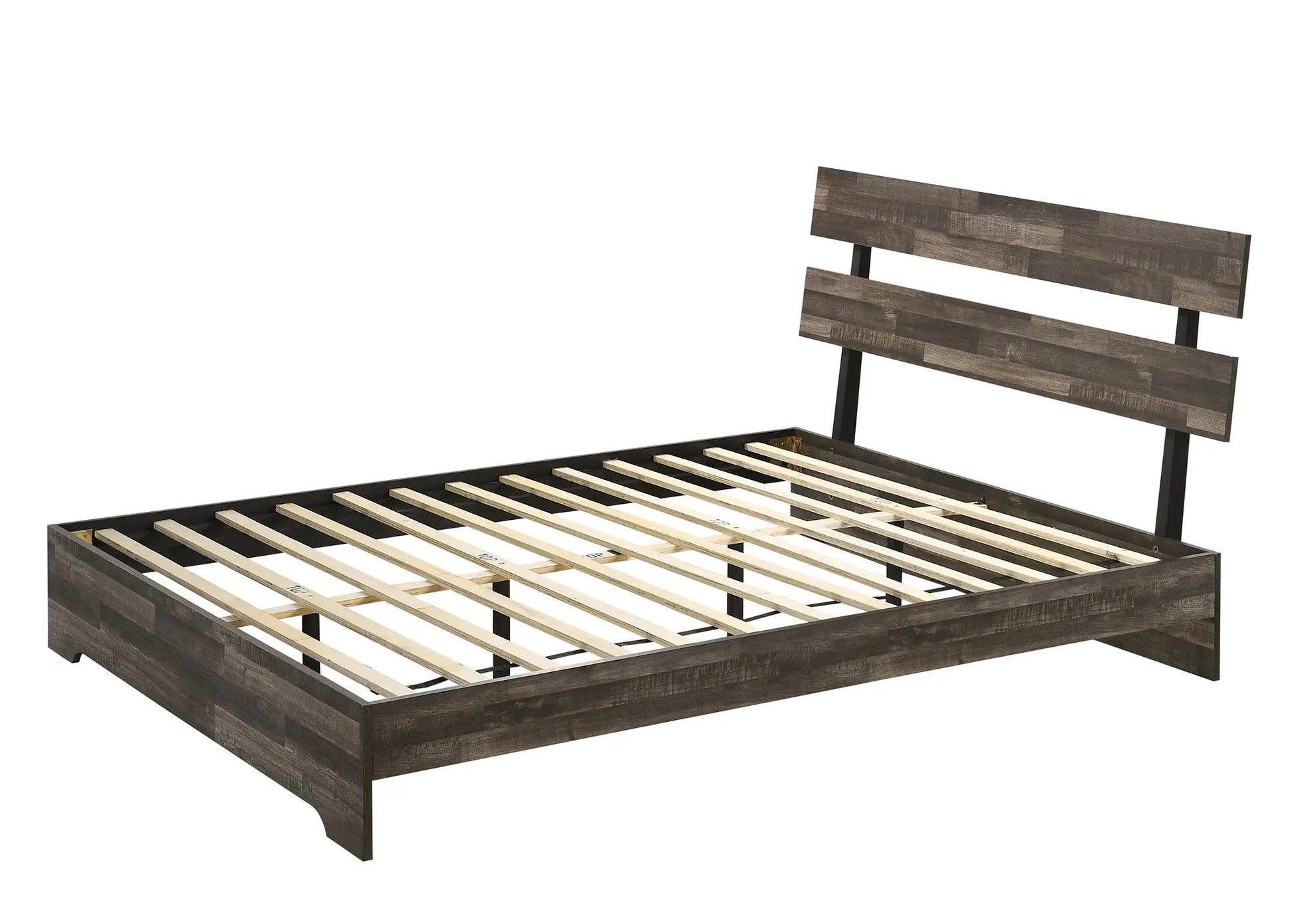 Atticus Brown Full Platform Bed Crown Mark