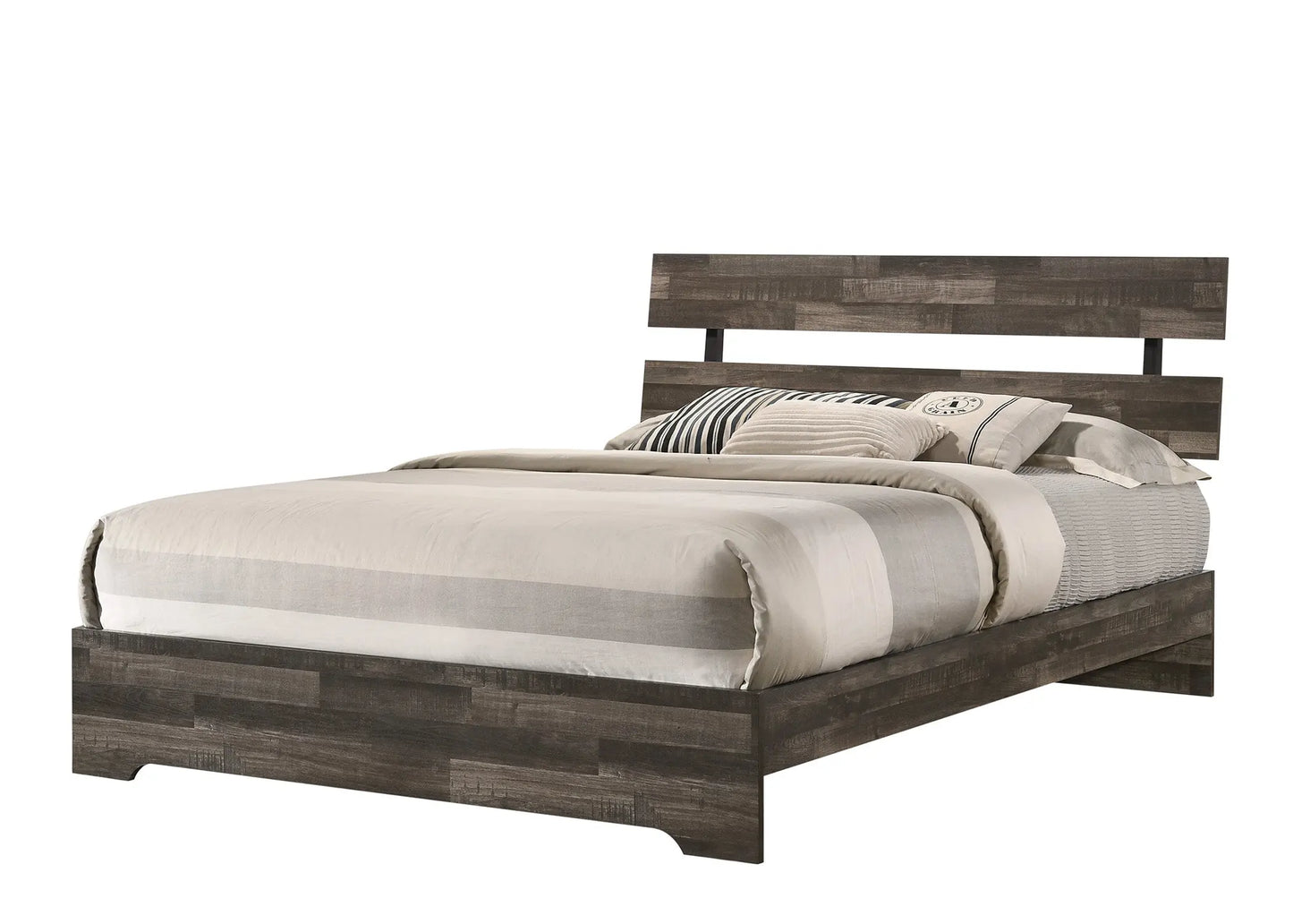 Atticus Brown Platform Bedroom Set Crown Mark