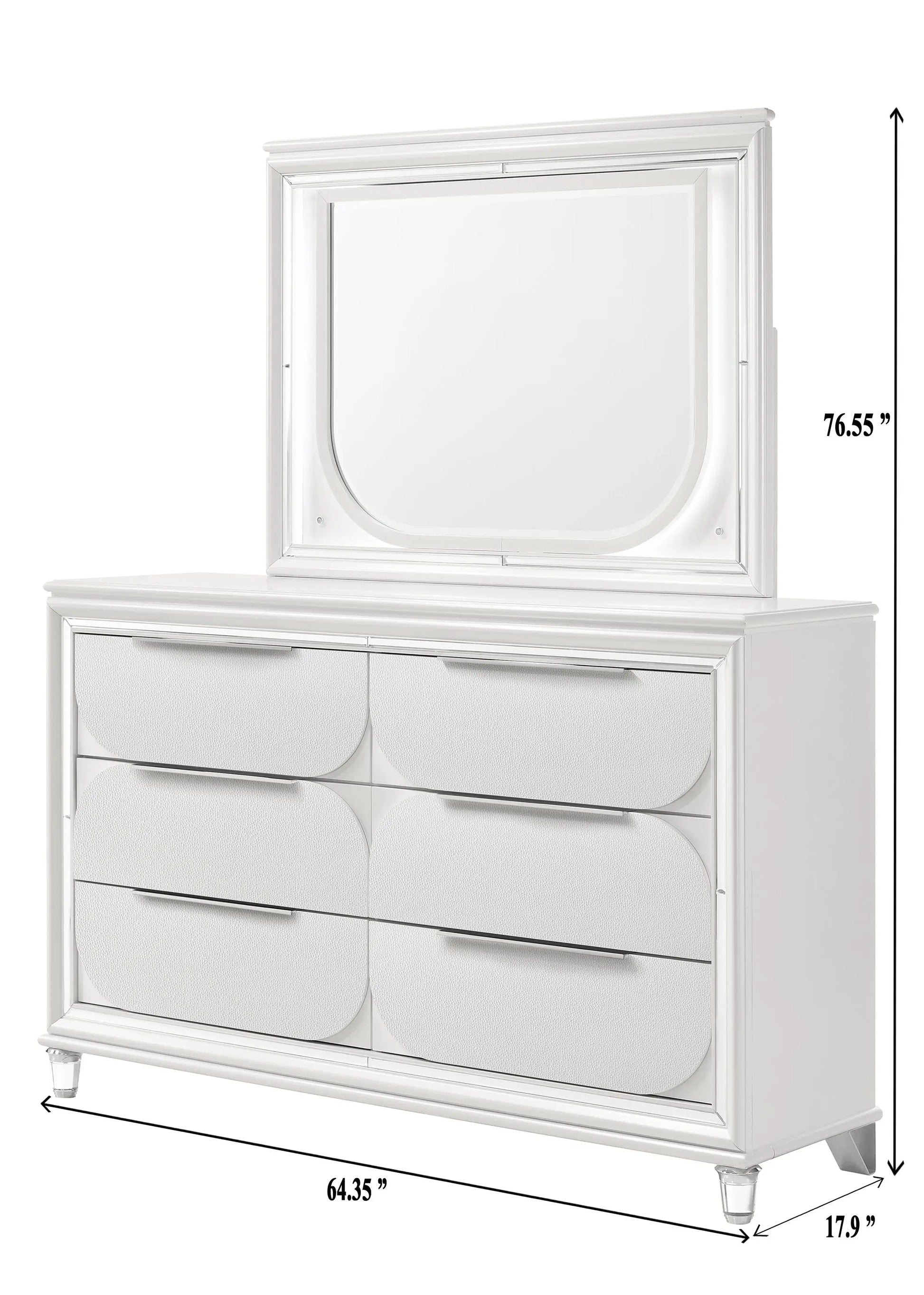 Eden White Dresser Crown Mark