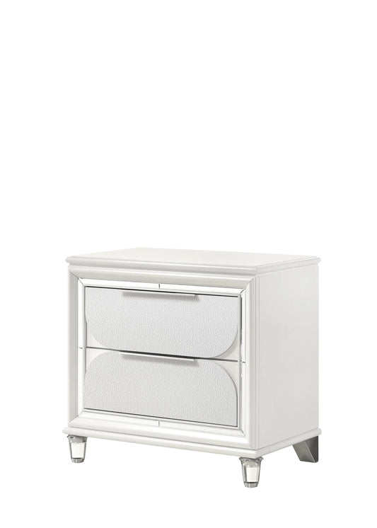 Eden White Nightstand Crown Mark